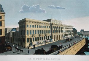 The Hotel des Monnaies, ca 1815-20 (färggravyr) av Henri (after) Courvoisier Voisin