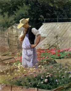 Ett hörn av rosenträdgården vid Bagatelle av Henri Adolphe Laissement