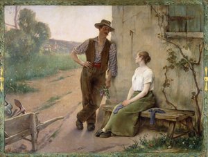 Bondepar på en bondgård, 1889