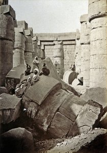Karnak-templet, ca 1900 (svartvitt foto)