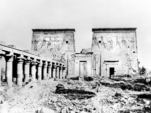 Isis tempel, Philae, Nubia, Egypten, 1887