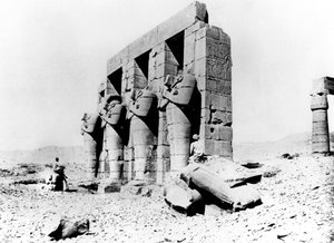 Tempelruiner, Nubia, Egypten, 1887