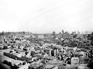 Byn i Karnak, Nubia, Egypten, 1887
