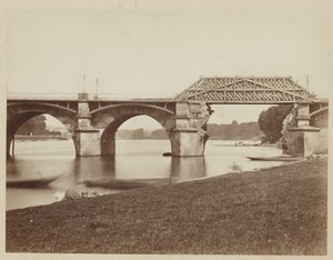 Le Pont de Saint Cloud Efter det fransk-preussiska kriget av Henri Bevan