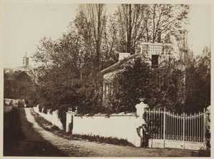 Gata i Louveciennes, ca 1869 (albumentryck från glasnegativ) av Henri Bevan