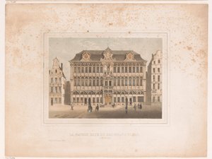 Utsikt över Maison Grand Place i Bryssel Huset (känd som kungens) Grand