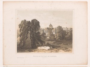 Utsikt över kyrkan och slottet i Laeken Eglise & Chateau de Laeken, Lez-Bruxelles (titel på objekt)