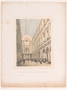 Interiör av Royal Galleries Saint-Hubert i Bryssel Intérieur des galeries St. Hubert (titel på objekt)
