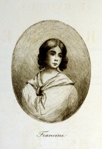 Illustration av Henri Boutet, för "Francines muff" (Le Manchon de Francine) av Louis-Henri Murger, även känd som Henri Murger; (1822-1861), fransk romanförfattare och poet. av Henri Boutet