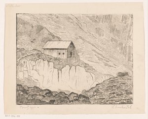Hus på ett berg