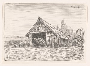 Boothuis i Possenhofen (originaltitel på objekt) av Henri Braakensiek