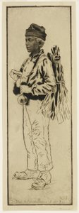 Le ramoneur (Skorstensfejaren), ca 1890 (etsning och torrnål) av Henri Charles Guérard
