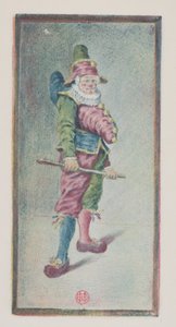 Punchinello, Tre fjärdedelar till höger, ca. 1887. av Henri Charles Guérard