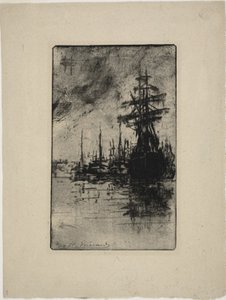 Segelbåtar på vattnet av Henri Charles Guérard