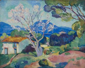 Det blommande mandelträdet, 1907. av Henri Charles Manguin