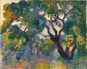 Landskap nära St Tropez av Henri Charles Manguin