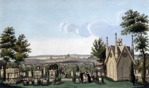 Kyrkogården i Père de Lachaise - av Courvoisier av Henri Courvoisier-Voisin