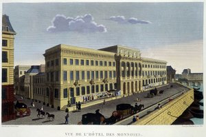 Hôtel des Monnins, omkring 1820 i "" Views of Paris"" av Courvoisier 1827