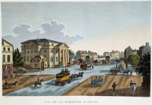 La barriär Saint-Denis, cirka 1827 - i "Vues de Paris" av Courvoisier