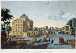 Roule Barrier, ca. 1820 - i ""Views of Paris"" av Courvoisier av Henri Courvoisier-Voisin
