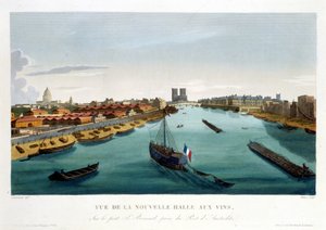 Den nya vinhallen (Bercy), cirka 1820 i "Views of Paris" av Courvoisier 1827Den nya vinhallen (Bercy), cirka 1820 i Views of Paris av Courvoisier 1827 av Henri Courvoisier-Voisin