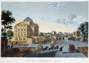 Vy över Barrier du Roule - i "" View of Paris, circa 1810: Les Barriers de Paris"" av Courvoisier av Henri Courvoisier-Voisin