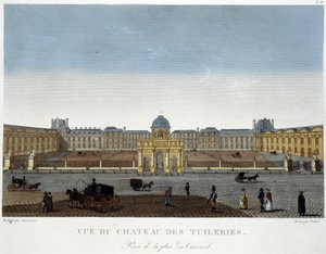 Utsikt över Chateau des Tuileries - i "" Views of Paris"" av Courvoisier av Henri Courvoisier-Voisin