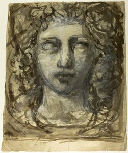 Studie av kvinnligt huvud (recto); Klassiskt manligt huvud (verso)