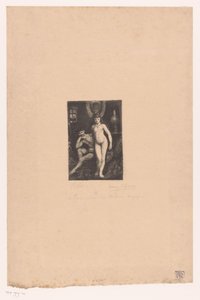 Stående naken kvinna och sittande naken man av Henri De Groux (signed by artist)