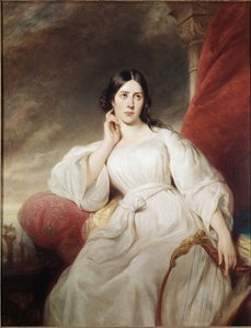 Porträtt av Maria Garcia kallad Malibran, i rollen som Desdemona (olja på duk av Henri Decaisne