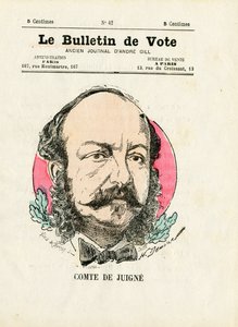 Valsedel 2:a serien, Satirique en Colors: De Juigne Comte - Illustration av Henri Demare (1846-1888) av Henri Demare