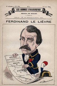 Tecknad film av Ferdinand Le Lievre (Lelievre) (1799-1886) Engelsk senator i Algeriet från 