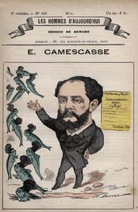 Tecknad film av Jean Louis Ernest Camescasse (1838-1897) advokat, fransk politiker - från 