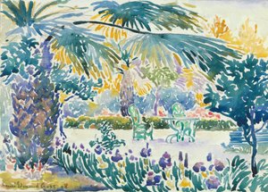 Målarens trädgård i Saint Clair, 1908 (wc över grafit)