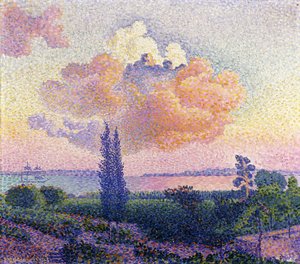 Rosa moln, ca 1896 av Henri Edmond Cross