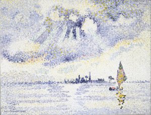 Solnedgång vid lagunen, Venedig av Henri-Edmond Cross