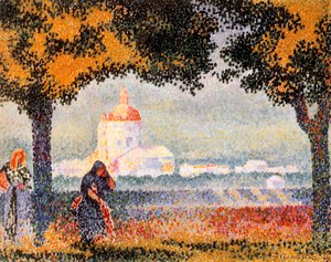 Kyrkan Santa Maria degli Angeli i Assisi, 1909 av Henri Edmond Cross
