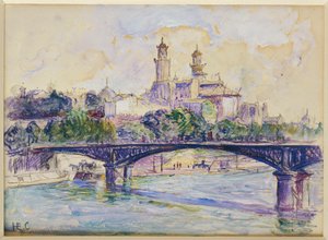 Seinen framför Trocadero av Henri-Edmond Cross