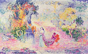 Kvinna i parken, 1909 av Henri Edmond Cross
