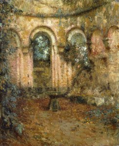 Slottets grund; Le Cour du Chateau av Henri Eugene Augustin Le Sidaner