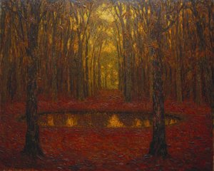 Dammen i Versailles på hösten av Henri Eugene Augustin Le Sidaner