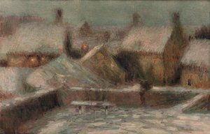 Snow Scene Evening, c1901