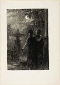 Beatrice och Benedict, akt I: Nocturne, ur Hector Berlioz opera "Beatrice och Benedict (1862)" av Henri Fantin-Latour