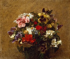Blombukett av Ignace Henri Jean Fantin Latour