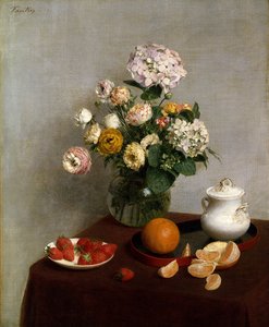 Blommor och frukt av Henri Fantin-Latour
