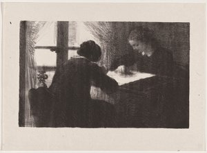 Interiör (Broderierna) av Henri Fantin-Latour