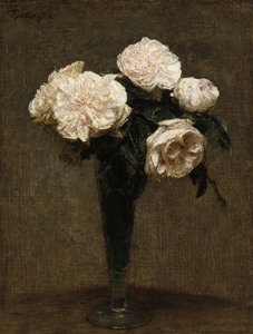 Rosor i en vas av Henri Fantin-Latour