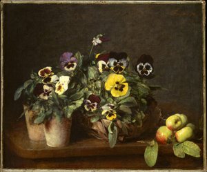 Stilleben med penséer av Henri Fantin-Latour