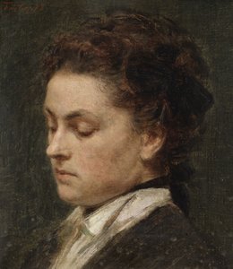 Studie till porträttet av Victoria Dubourg, konstnärens hustru av Henri Fantin-Latour