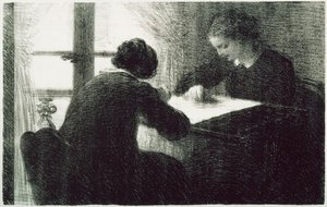 Brodererskorna (Les Brodeuses) av Henri Fantin-Latour